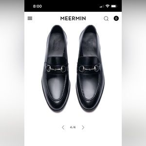 BRAND NEW Meermin loafers (114675 - BLACK CALF - E). NWT Size: UK:10.5 US: 11.5